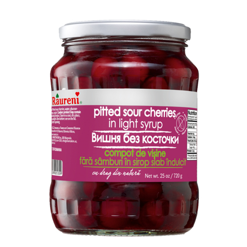 Raureni Pitted Sour Cherries in Light Syrup Taste it! Market