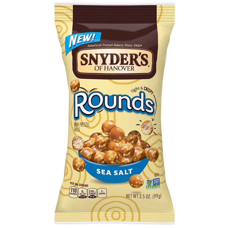 Snyder's of Hanover Pretzel Rounds Sea Salt 3.5oz Taste it! Market